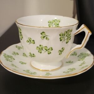 Vintage Aynsley Cup and Saucer Set Fine English Bone China Set of 2 EUC